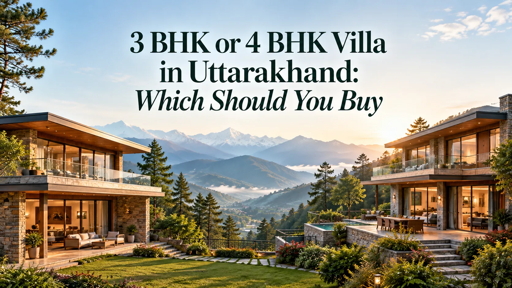 3 BHK or 4 BHK villa in Uttarakhand