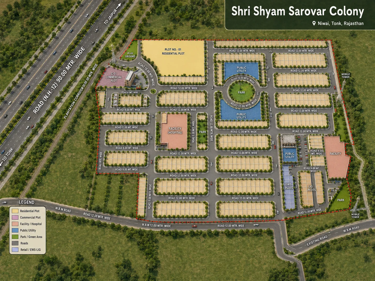 Niwai Township plotting project in Niwai, Tonk, Rajasthan